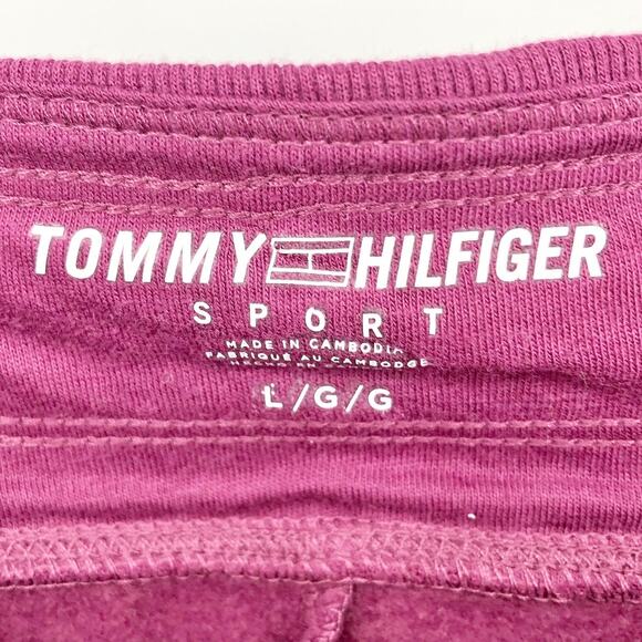 TOMMY HILFIGER SPORT Womens Athletic Sweatpants Large Pink Purple NWT - Picture 9 of 12